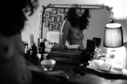 mrchill:  Simone, Reflection in her mirror.From