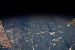 nyctaeus:  Clouds cast thousand-mile shadows into Space when viewed aboard the International Space Station. Photos by geophysicist and current astronaut Alexander Gerst. 