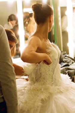 iamifollow:  Costume fitting for Black Swan. 