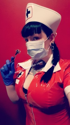 latexneko:  23.5.18 Got this adorable pvc nurse dress today ^_^ I love it so much :D  😍😍😍😍😍😍