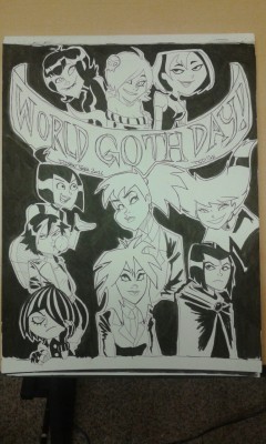 thatkaijunerd:  It’s World Goth Day or whatever so I drew my favorite goth characters.   HAPPY GOTH DAY!!