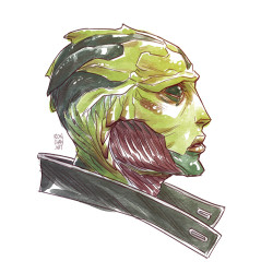 rondanchan:  Thane Krios headsketch to wrap up the workday! 