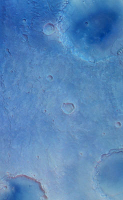 ageofdestruction:  hannah: Surface of Mars, photographed by Mars Express, 25th November 2005. Image runs from 32°S 201°E about 710 km due south across the Terra Sirenum highlands to 44°S 201°E. The Sirenum Fossae run across the top of the 2nd image.