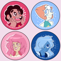 stevonnie:  All 15 of my Steven Universe buttons are now available for pre-order on my storenvy right here!! Series 2 is coming soon and will include all of the fusions as well as some more side characters. Pre-orders end February 4th! 