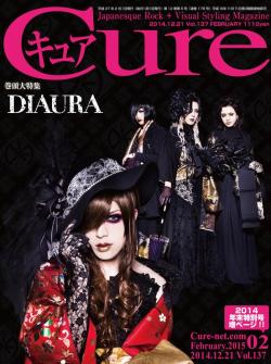 Enchantingmoon:  Diaura On The Front Cover Of February 2015 Issue Of「Cure Vol.137」Magazine