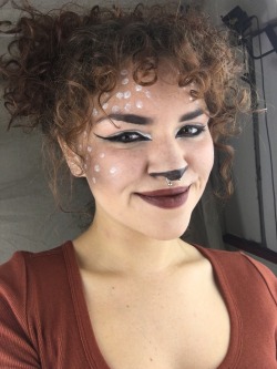 Bambi inspired Halloween makeup 🕸🍁✨ (had to throw in my bitch face too)