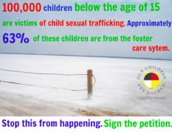 lakotapeopleslawproject:  In 2013, the Chief of Detectives of the State of Minnesota were assigned to investigate “child sexual trafficking”. They presented the Lakota People’s Law office with these findings: &ldquo;There are, at the present time