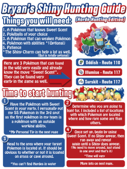 itsjustbry:  Bryan’s Horde Hunting Shiny Guide (ORAS Edition) Any questions, feel free to send me a message. Good luck hunting! :) Read More 