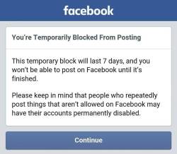 Gah! Not again! &hellip;. Someone reported one of my photos! If you follow my on Facebook, it will seven days before I can post again. Drives me nuts. #facebookblock #solame #nothappy by londonandrews