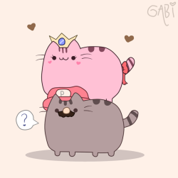 princessgabiart: .: Where’s Peachy? :. If Peach and Mario would be pusheens,Mario would be just a silly cat and Peachy being all playful,haha &lt;3 
