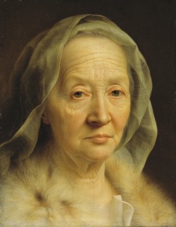 Arsvitaest:  “Portrait Of An Old Woman” Author: Christian Seybold (German, Ca.
