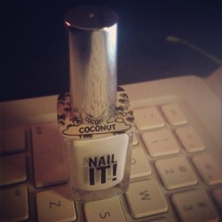 Just bought some new nail polish! It&rsquo;s white &amp; when you paint it on, after it drys, it smells like coconut 