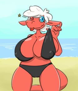 speedyssketchbook: sirphilliam:  thejunkbag: doodle of @sirphilliam‘s Red on the beach eyy!I love this piece! We definately needed more Red aware of her mana orbs, haha.  Cute :3  ;9