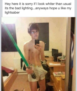 freshie:  Props to OP. (edited to crop slightly)  Light saber? How about the saber that&rsquo;s still tucked away?