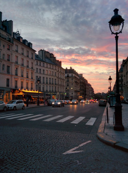 citylandscapes:  Paris at dusk via vintez