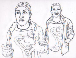 Mihra-Soleil Ross, Ryan Thom, Oliver Leon and Betty LaBelle! Marker Drawings of the sweet and amazing folks who were involved with January&rsquo;s episode of Tranzister Radio ( a radio show created by and for Trans*People )   
