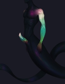 scales-and-spirals:  pearlsxandxpeonies: freeindarkness: For all you thirsties out there, this is what I believe his genitalia would look like. It matches the texture of his arms and face, when he decides to open up. I have yet to illustrate what he looks