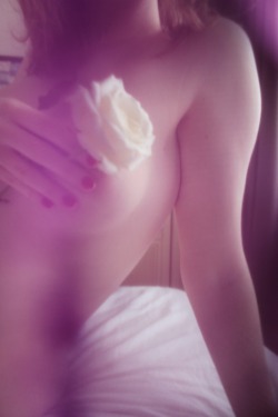 bambi-sass:  anothersh0tatlife:  Purple boobies and white roses.  Follow her 