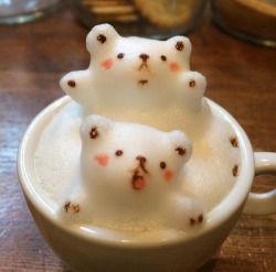 dumpllngs:  Latte art ☕️ (By Junichi_takahata) 