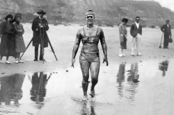 Gertrude Ederle, first woman who crossed the Channel by swimming, 1926