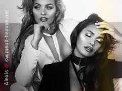 Another editorial pic posing with my sis Marissa! #powersuit #black #white #blackandwhite #blonde #brunette #suit #whitesuit #vouge #editorial #pose #photographer #model #attitude #swimsuitheaven #join #joinme