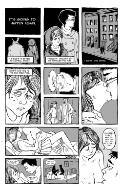 lana-arts:  Here’s a short comic that I did for my Sequential Art class recently; I’ve been taking the opportunity of this class to experiment with creepier and/or more personal subject matter. (I know comics about girls cannibalizing their boyfriends