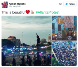 revolutionarykoolaid:  No Justice, No Peace (7.8.16): Some powerful shit just went down in Atlanta. Thousands came out to protest the lives stolen by police and vigilante violence, both locally and across the country. They shut down parts of both I-85