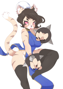 punipawsart:  Pose practice in between commissions with furry chunli