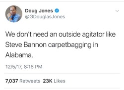 weavemama: weavemama: TEASSS Keep in mind THIS is the guy that’s running against pedophile roy moore. Doug Jones has literally convicted KKK members as an attorney. Make the right choice on December 12th, Alabama. Sassy KKK convicting Doug Jones &gt;