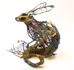 asylum-art:Unnatural History by Ellen Jewetton Etsy, DeviantArtNatural history surrealist sculpture,” is what sculptor Ellen Jewett calls her creations which are a mixture of both plants and animals. Her work references many different sources such as