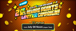 We are offering 20% Reward Points Campaign until July 4!Campaign Period: Until Monday, July 4, noon (Japan time)For more info: http://www.dlsite.com/ecchi-eng/campaign/pointup