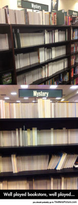 srsfunny:  The Proper Way To Display Mystery Books