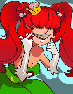 imaginetheending:Drew a Piranha Plant version of Bowsette. Don’t know what to call her. Piraette? 