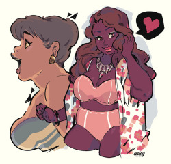 bustedkeaton:  asieybarbie:  Sketched some swimwear cutiesss.  @florianesque 😍 