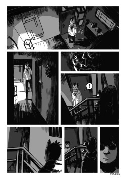 tohdaryl:  Teaser page for a horror comic anthology project feat Fox Mask Man. 