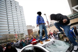 insurrectionnews:  Baltimore, USA, 25.04.15: Ongoing protests against the police killing of unarmed black man Freddie Gray. 