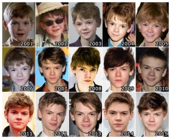 whatbecomes-of-curious-minds:  tangledupinhindsight:  cuttlefishgarden:  the-woman-of-belgravia:  endlessinsanity19:  theonewiththevows:  The Evolution of: Thomas Brodie-Sangster  This needed to be on my page.   I didn’t think it was possible but
