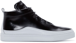 brogues-loafers-chukkas-derbies:  Black Leather Braeburn Sneakers