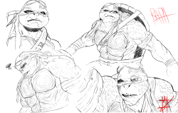 levana-art: Some Raph warm-ups… Trying to get back into drawing semi-realism, again…  This is really awesome Levs! I love your art to death! I wish I can draw like that, this is really good and shows how talented you are! *snuggles you with higs*
