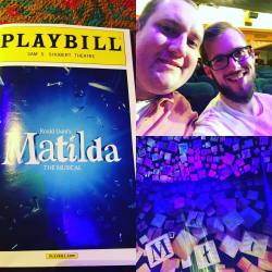 First Broadway Musical. The only thing that makes it better is seeing it with someone I love. @____kyle____ #nyc #broadway #schuberttheatre  (at Matilda at The Shubert Theatre)