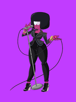ianjq:  Last year a major fashion magazine reached out asking for an image of Garnet singing for an article. Rebecca and I drew this (her pencils, me inks) but the article got cut or aborted or they decided they didn’t need this.  So here it is! 