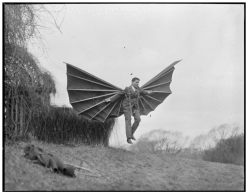  Demonstration with Mme Alberti’s flying contraption, 1931 Leslie Jones 