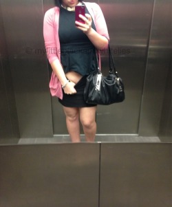 mylittleblackandwhitelies:  Sneaky elevator shenanigans and upskirts. I’m like a slutty terrorist all up in this elevators business. Sorry not sorry!  One of the most perfect captions ever!