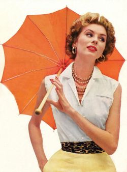 theniftyfifties:   Suzy Parker in summer fashion, 1950s. 