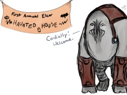 lyrium-spa:armorplatedgecko: For unknown reasons, the elcor acquired a peculiar fondness for Halloween.    @sky-scribbles