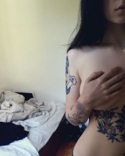 p-oison-lips:  I hate that there are still people that would call me a slut for posting this photo. im proud of my body, and I dont believe showing it defines me as a person. So if you have a issue with it, then thats your problem not mine :)