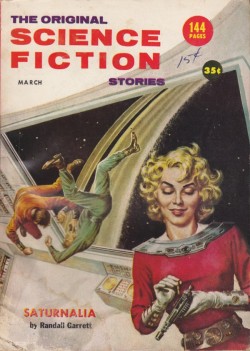 Cover of Science Fiction Stories illustrated by Ed Emswhiller, 1957.  This should be Jessica Lange&rsquo;s next role.