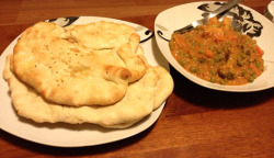Made some vegan vegetable masala with homemade naan~ HELL YEAH, WELCOME TO THE KITCHEN 