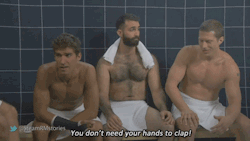 theapatheticstag:  ray-winters-sings:  curtisplease:  i live for the applause   is this the beginning of a gay porno   I love steam room stories so much