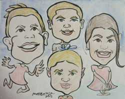 These&rsquo;re caricatures that I did at Dairy Delight in Malden, MA on 25 Aug 2013. Ink and Artstix on paper 11&quot;x14&quot; Matt Bernson